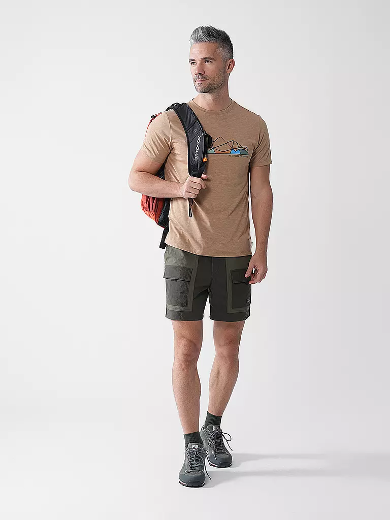 MERU | T-shirt de sport Brito pour hommes | Marron clair