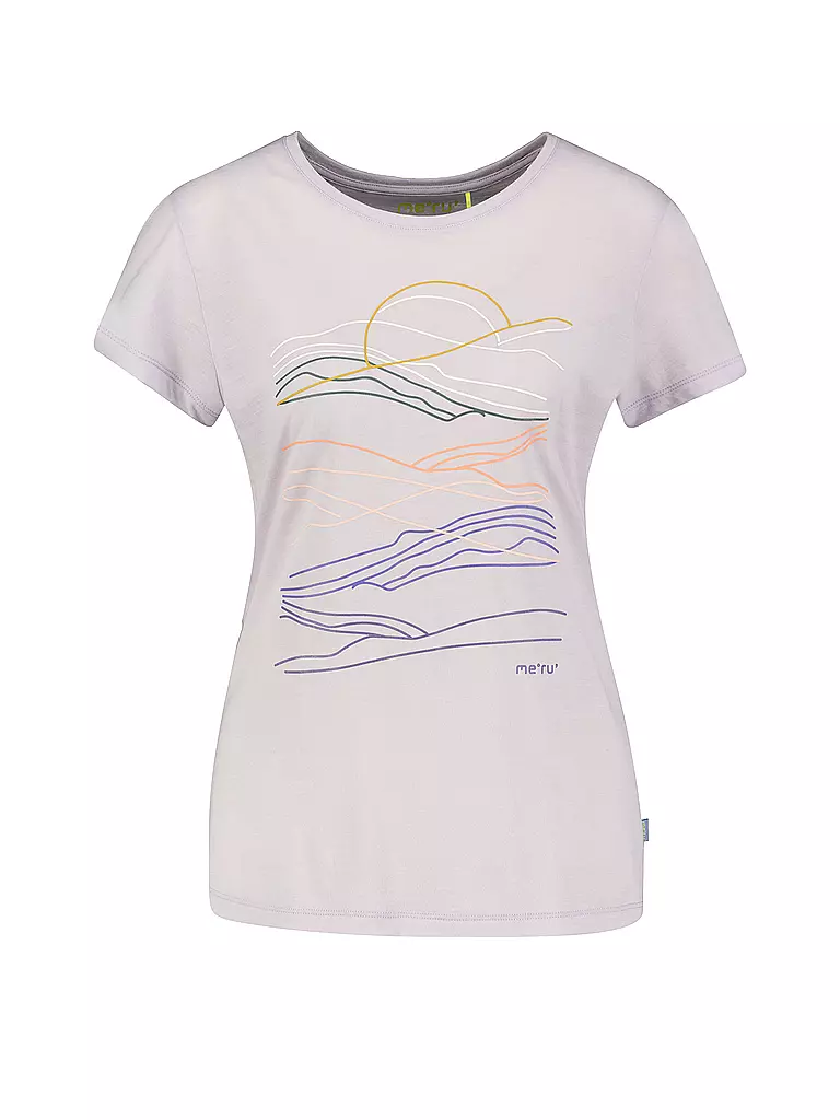 MERU | T-shirt de sport femme Trofa en mélange de laine | Gris clair