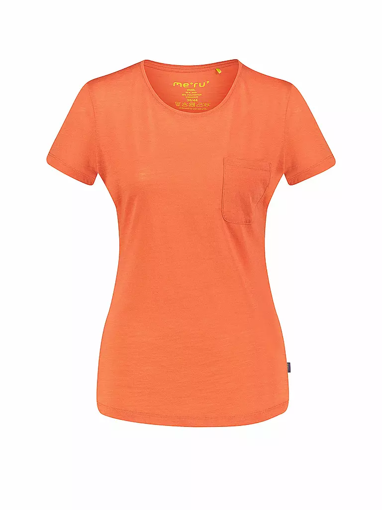 MERU | T-shirt de sport pour femmes Queluz Merino | Corail