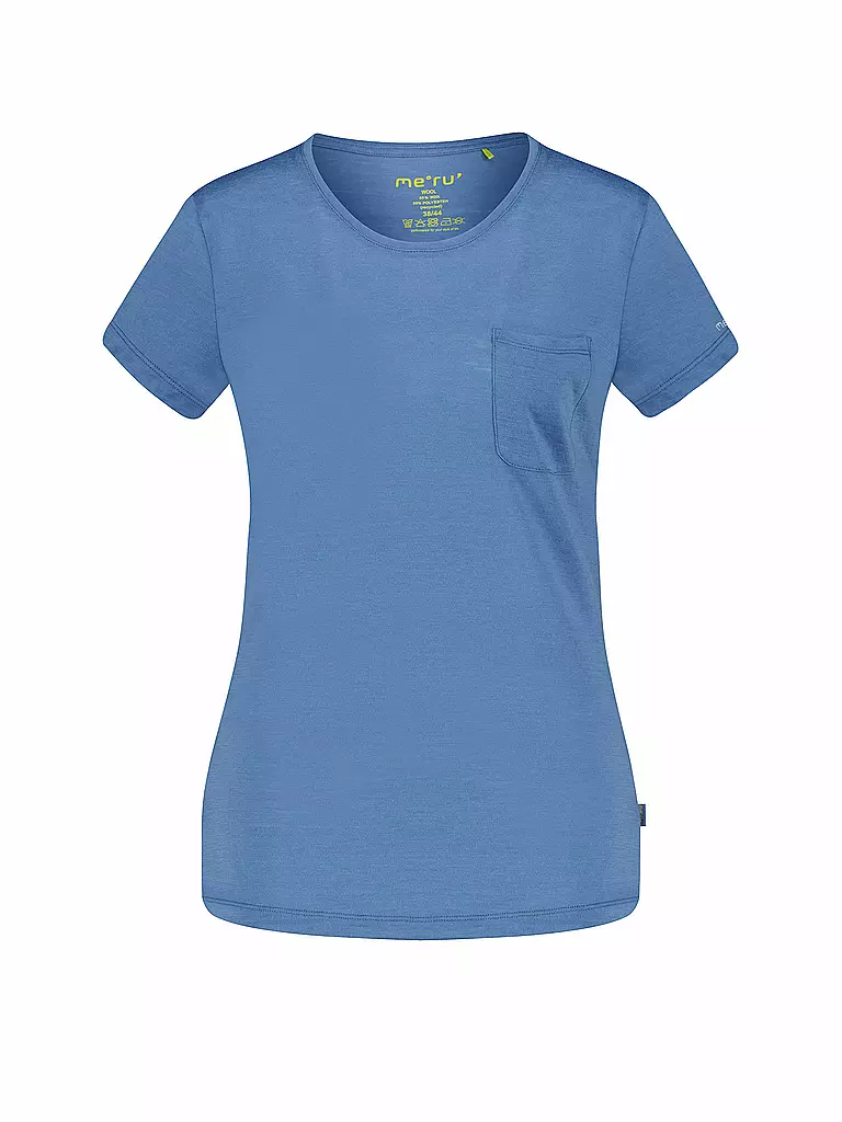 MERU | T-shirt de sport pour femmes Queluz Merino | Bleu foncé