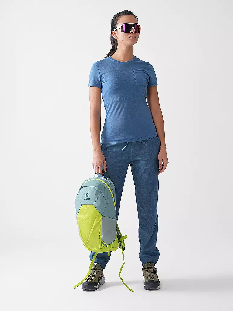 MERU | T-shirt de sport pour femmes Queluz Merino | Bleu foncé