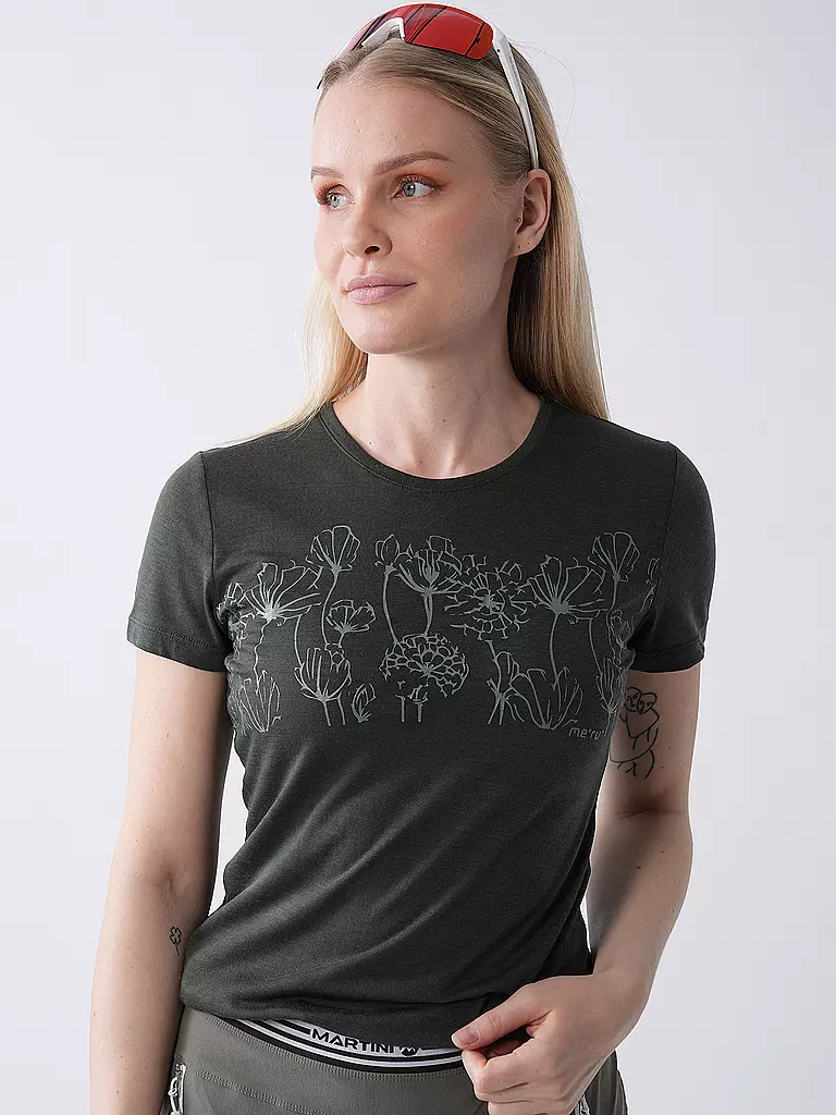 MERU | T-shirt de sport pour femmes Queluz Merino | Vert foncé