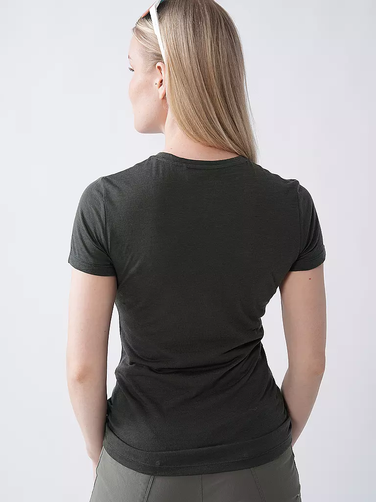 MERU | T-shirt de sport pour femmes Queluz Merino | Vert foncé
