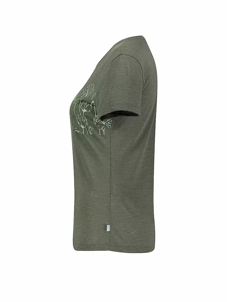 MERU | T-shirt de sport pour femmes Queluz Merino | Vert foncé