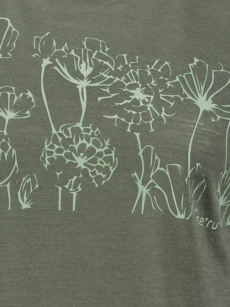 MERU | T-shirt de sport pour femmes Queluz Merino | Vert foncé