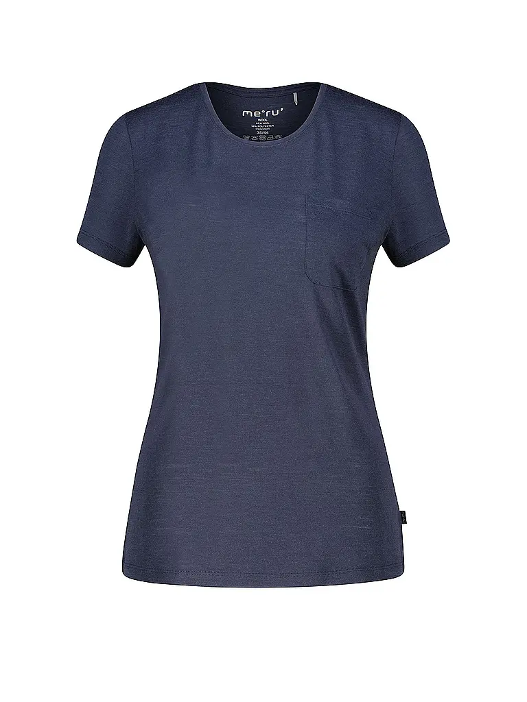 MERU | T-shirt de sport pour femmes Trelleborg Woolmix | Bleu foncé