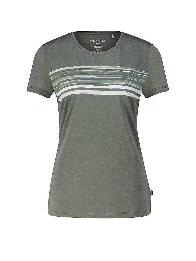 MERU | T-shirt de sport pour femmes Trelleborg Woolmix | Vert foncé