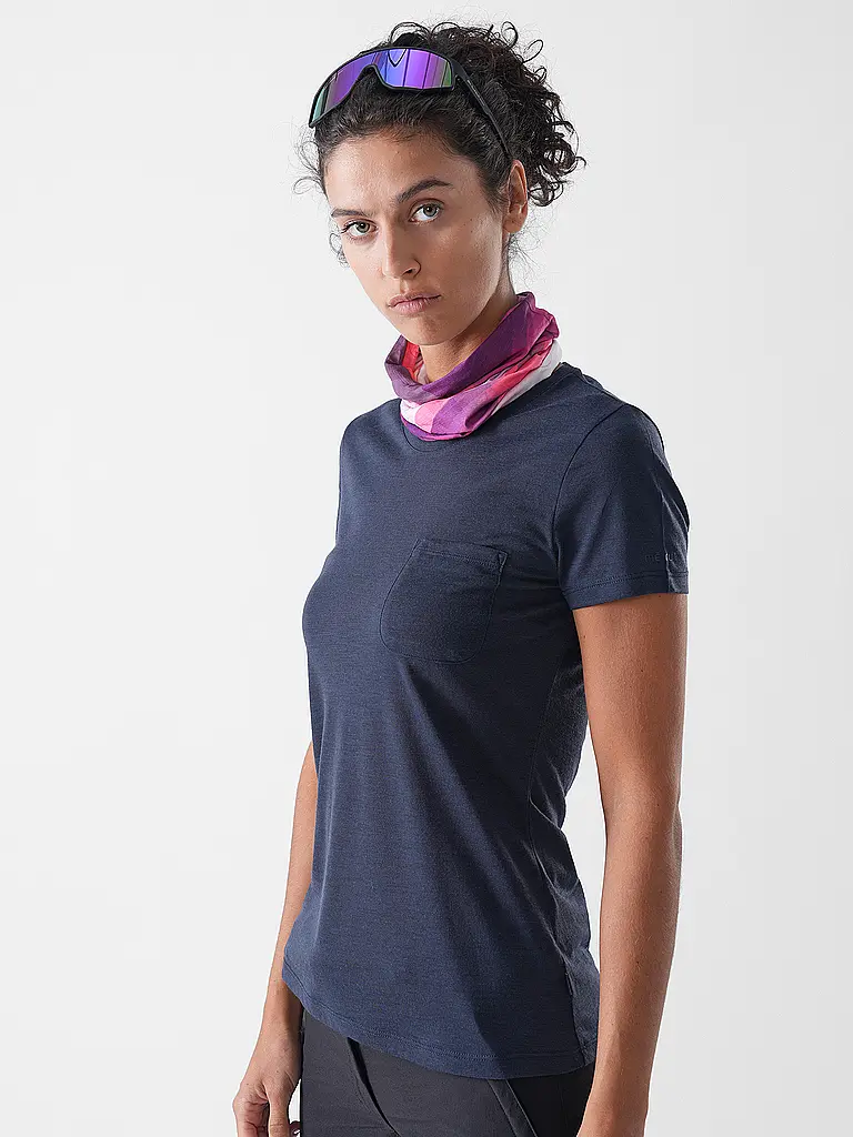 MERU | T-shirt de sport pour femmes Trelleborg Woolmix | Bleu foncé