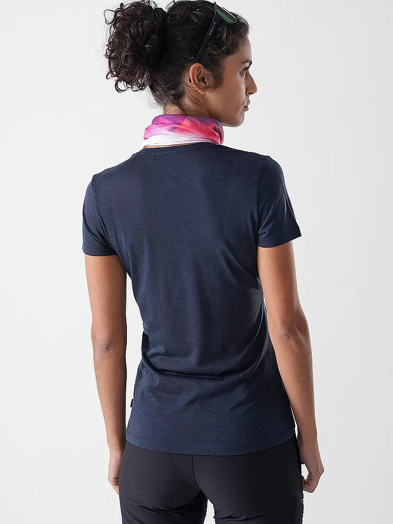 MERU | T-shirt de sport pour femmes Trelleborg Woolmix | Bleu foncé