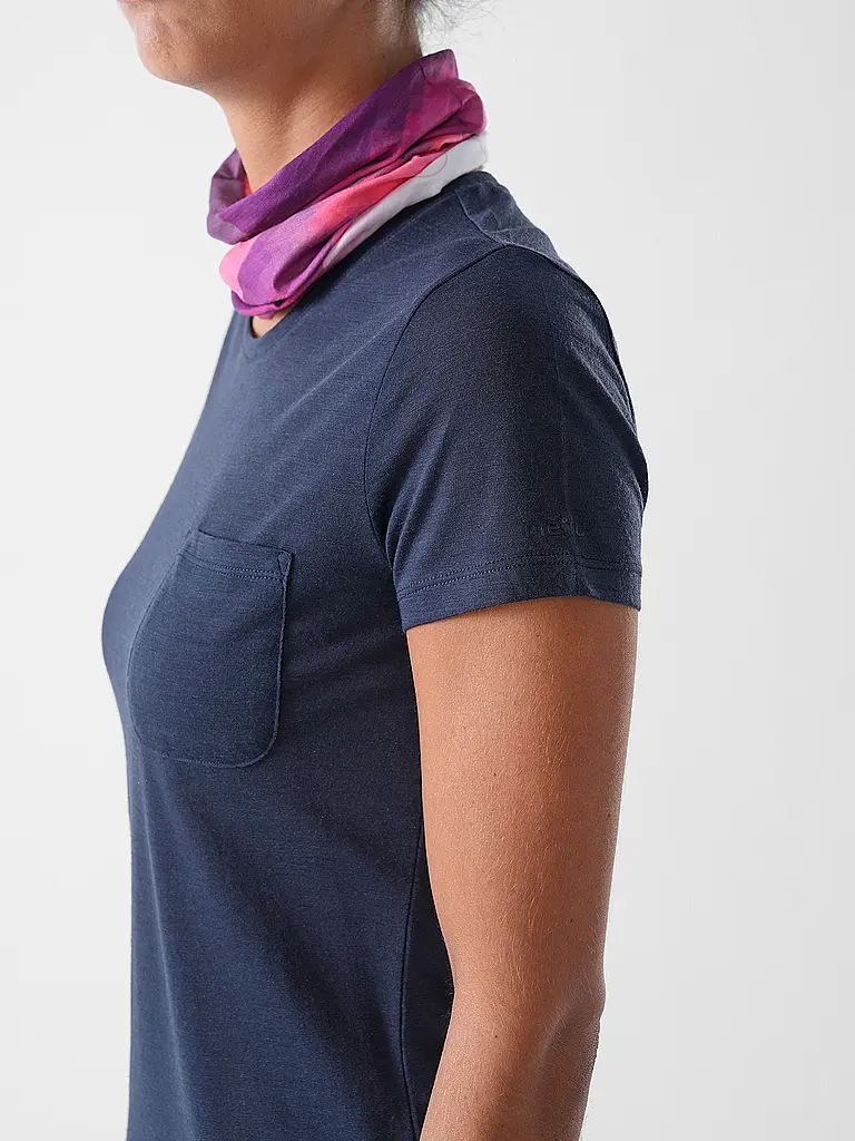 MERU | T-shirt de sport pour femmes Trelleborg Woolmix | Bleu foncé
