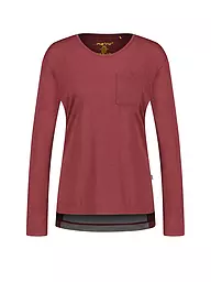 MERU | Damen Funktionsshirt Vaxholm Wool-Mix | Rouge foncé