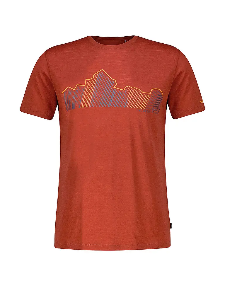 MERU | T-shirt de sport pour homme Laholm Woolmix | Rouge foncé