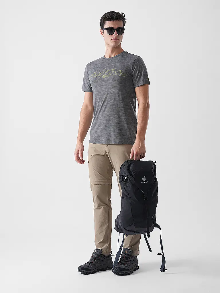 MERU | T-shirt de sport pour homme Laholm Woolmix | Gris