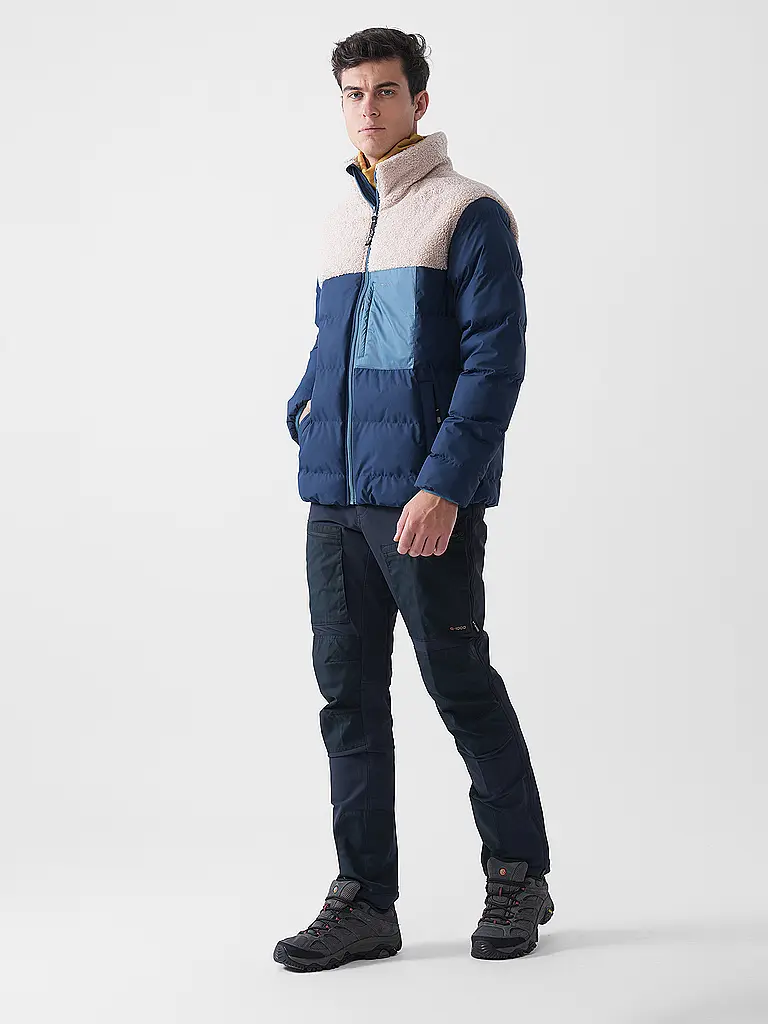 MERU | Veste d'hiver pour homme Roskilde en polaire teddy | Bleu foncé