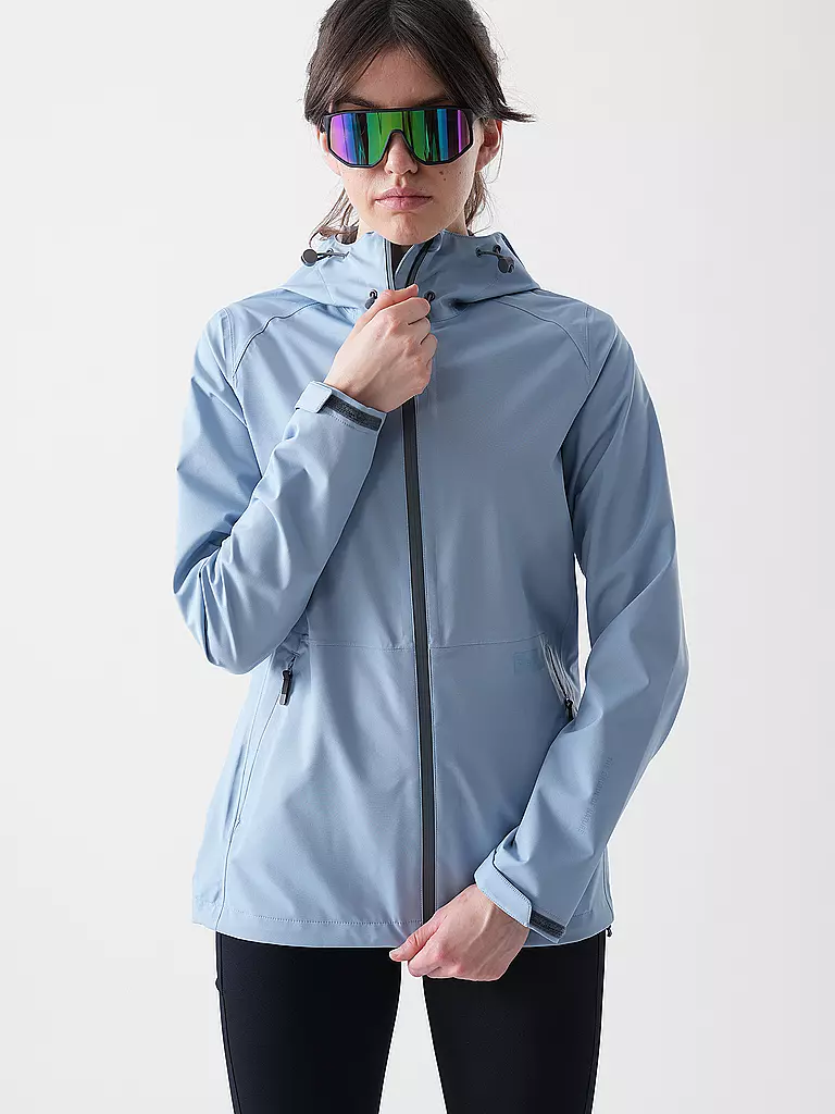 MERU | Veste de randonnée pour femme Amarante 3L à capuche | Bleu clair