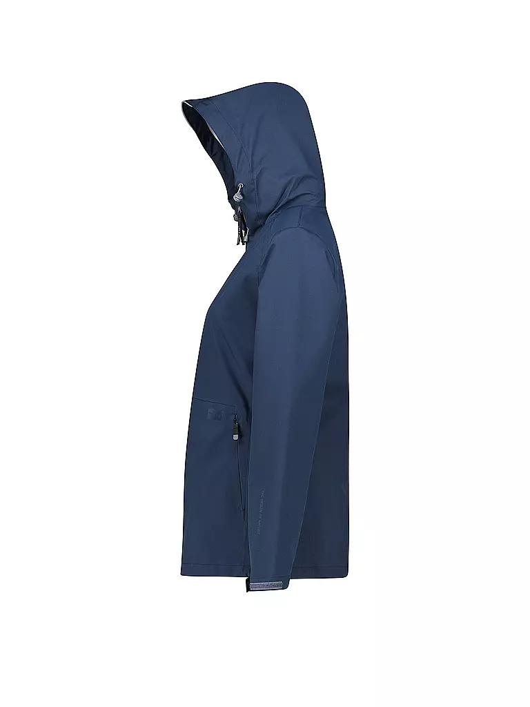 MERU | Veste de randonnée pour femmes Amarante 3L à capuche | Bleu foncé