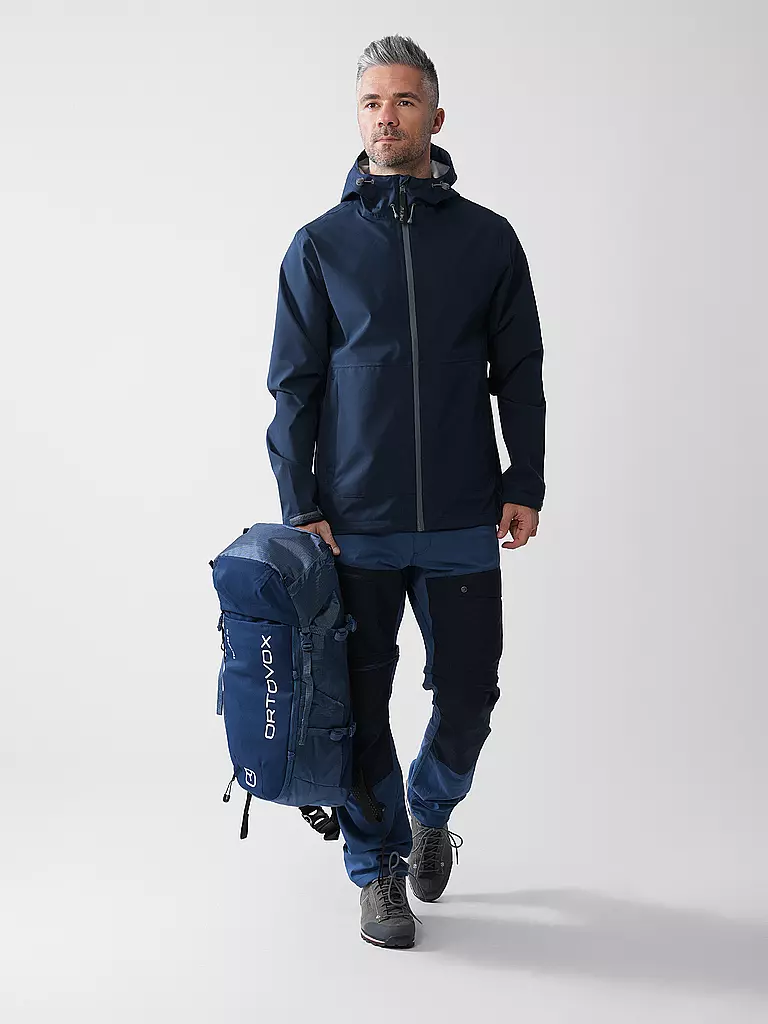 MERU | Veste de randonnée pour homme Lagos 3L à capuche | Bleu foncé