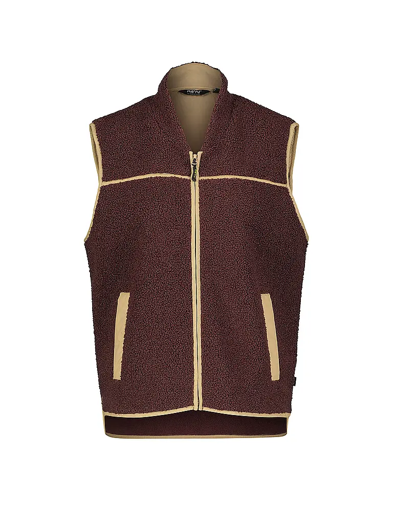 MERU | Veste femme Herlev en polaire teddy | Marron