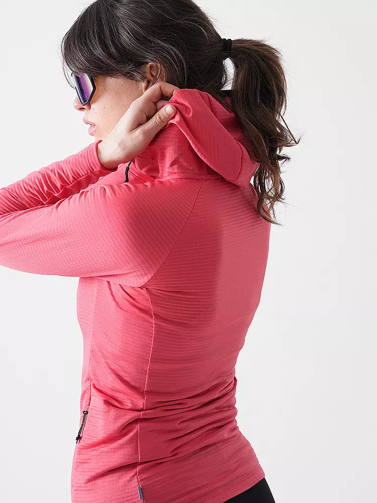 MERU | Veste polaire à capuche Highfields pour femmes | Corail