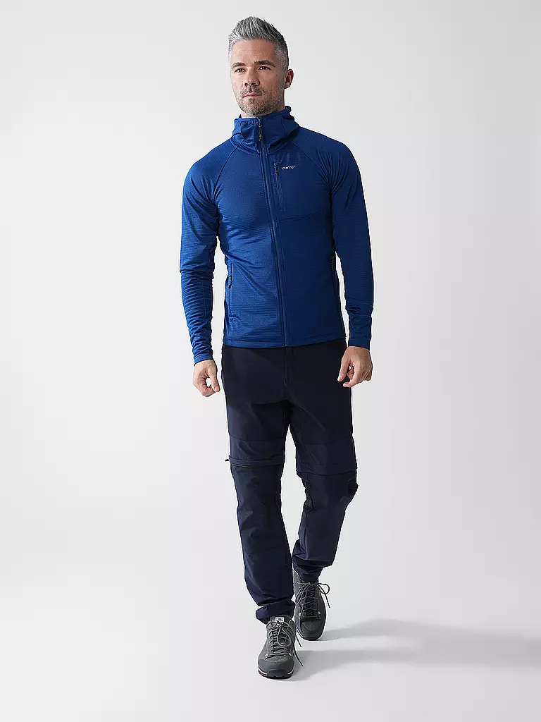 MERU | Veste polaire à capuche Highfields pour hommes | Bleu foncé