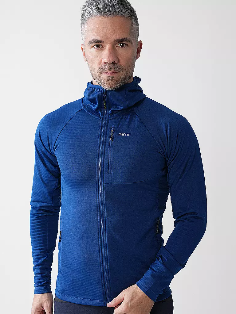 MERU | Veste polaire à capuche Highfields pour hommes | Bleu foncé
