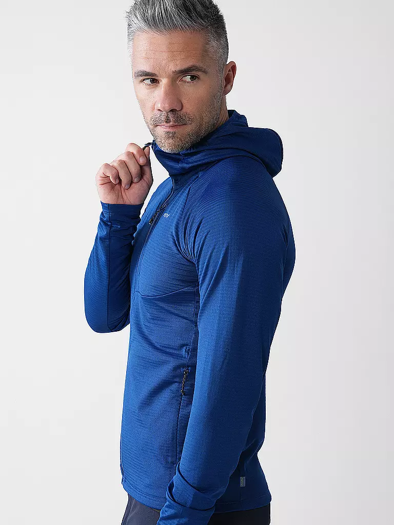 MERU | Veste polaire à capuche Highfields pour hommes | Bleu foncé