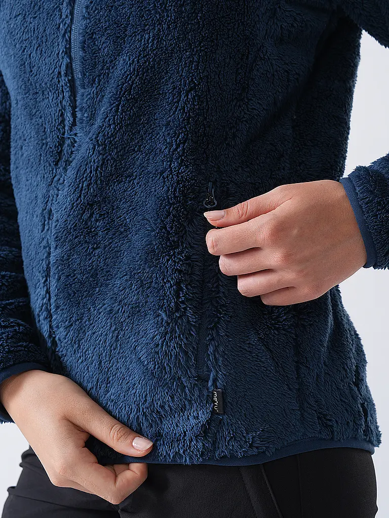 MERU | Veste polaire à capuche Roxburgh pour femmes | Bleu foncé