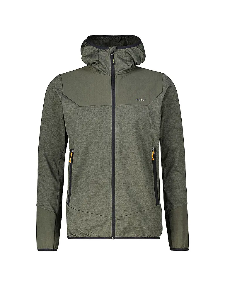 MERU | Veste polaire homme Faxe Powerstretch à capuche | Vert foncé