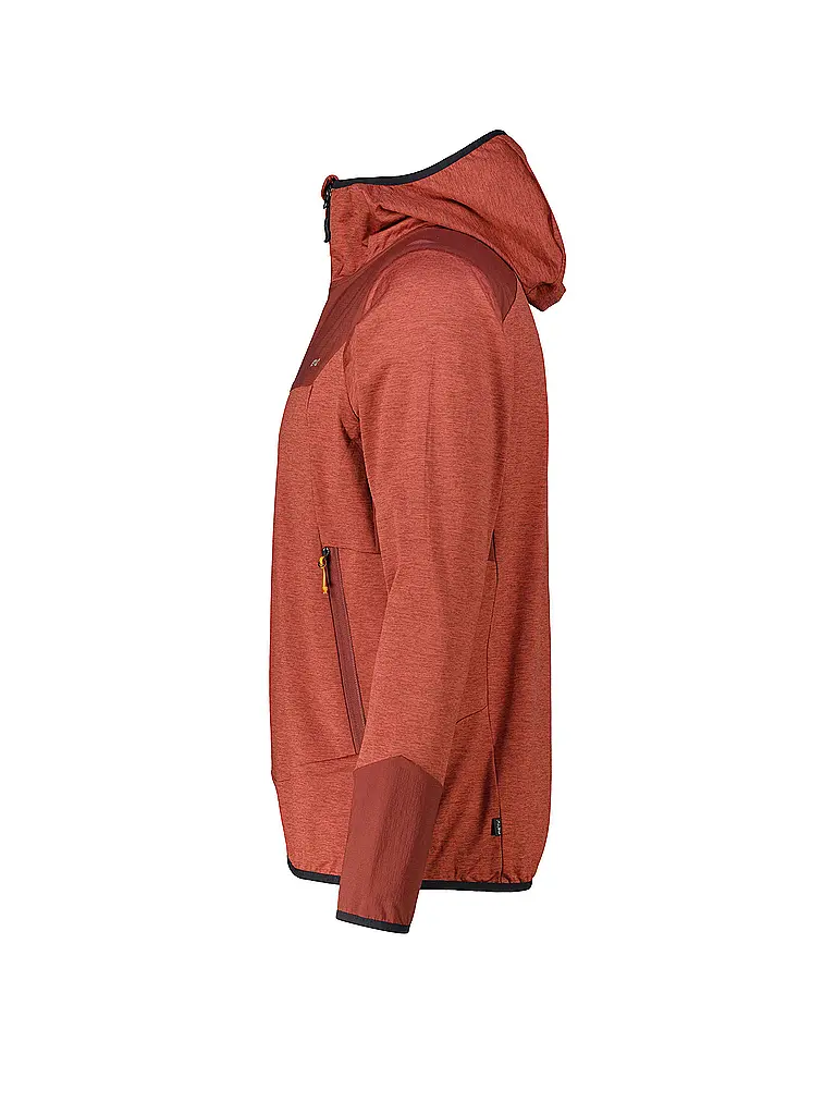 MERU | Veste polaire homme Faxe Powerstretch à capuche | Rouge foncé