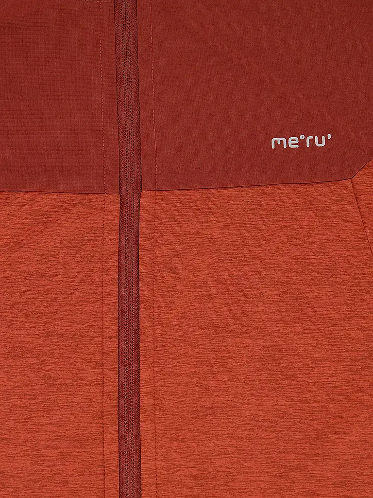 MERU | Veste polaire homme Faxe Powerstretch à capuche | Rouge foncé
