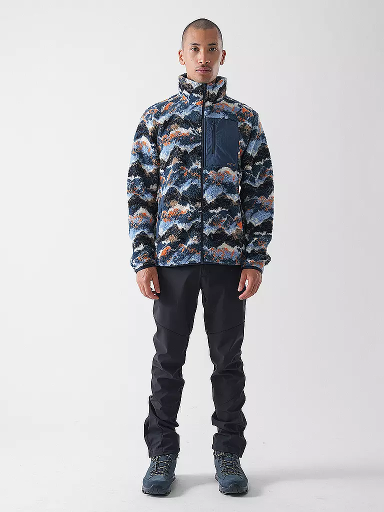 MERU | Veste polaire homme Rennes en teddy | Bleu clair