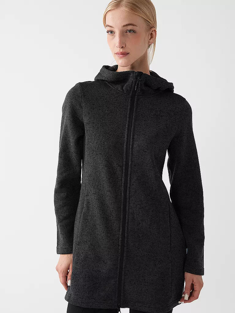 MERU | Veste polaire longue Bergen pour femmes | Noir