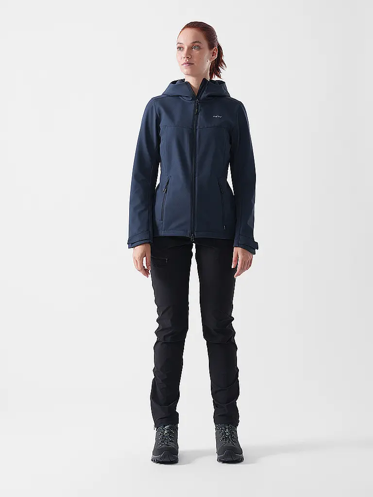 MERU | Veste softshell à capuche Toulouse pour femme | Bleu foncé