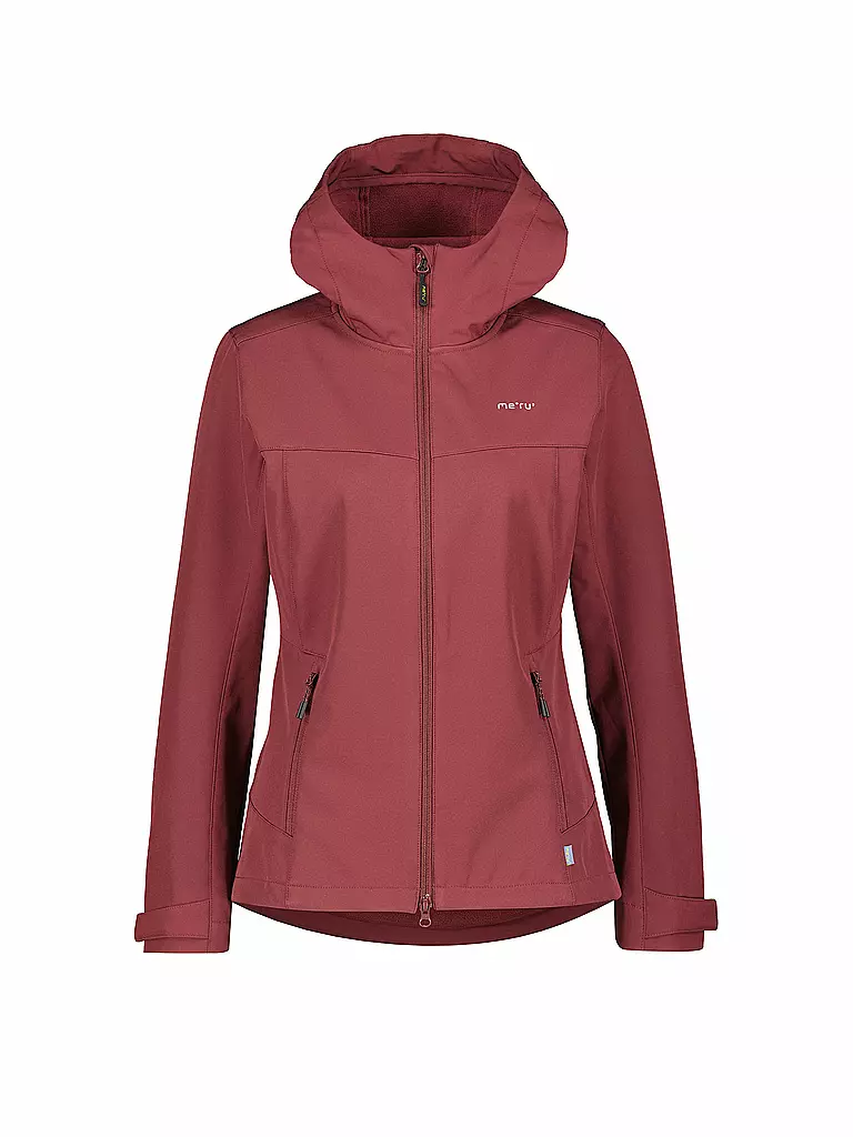 MERU | Veste softshell à capuche Toulouse pour femmes | Rouge foncé