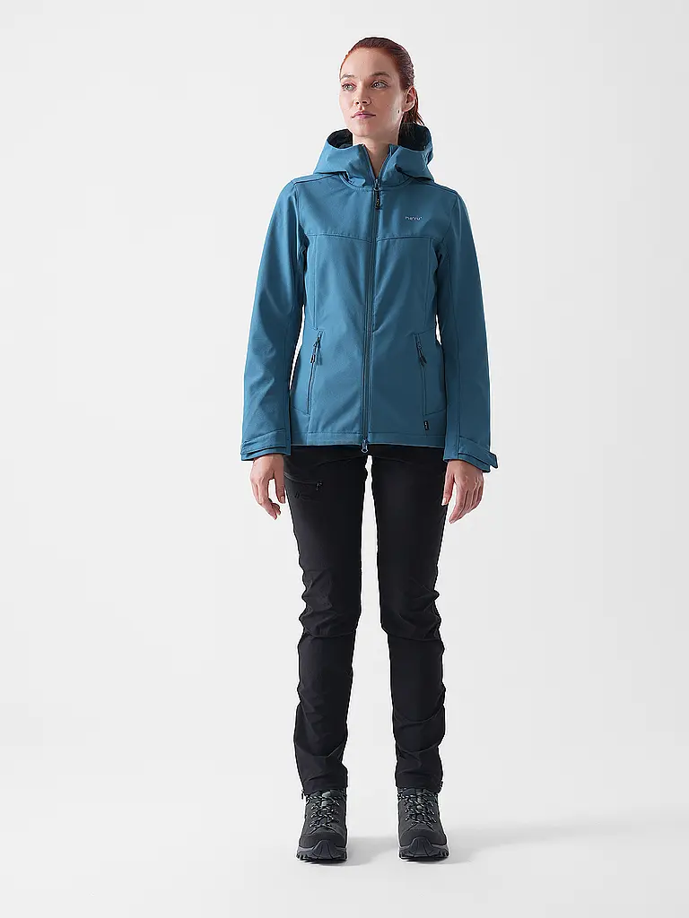 MERU | Veste softshell à capuche Toulouse pour femmes | Pétrole