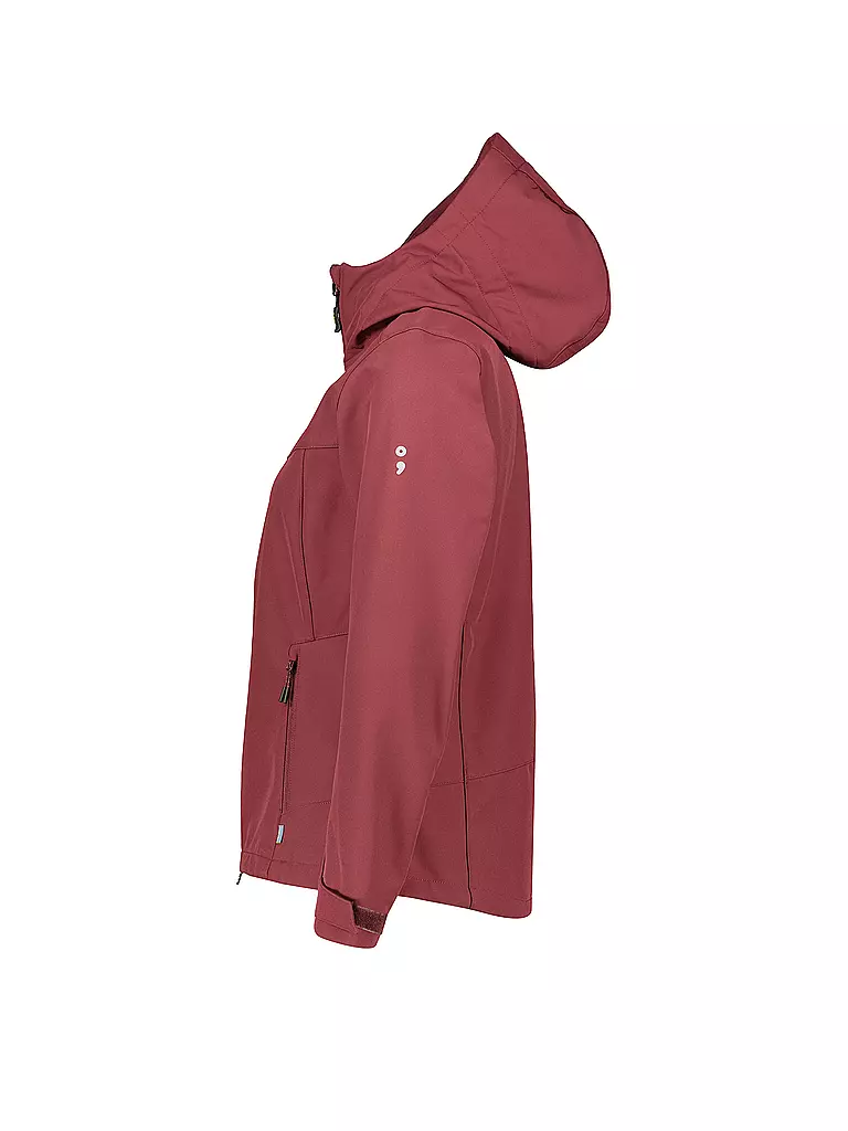 MERU | Veste softshell à capuche Toulouse pour femmes | Rouge foncé