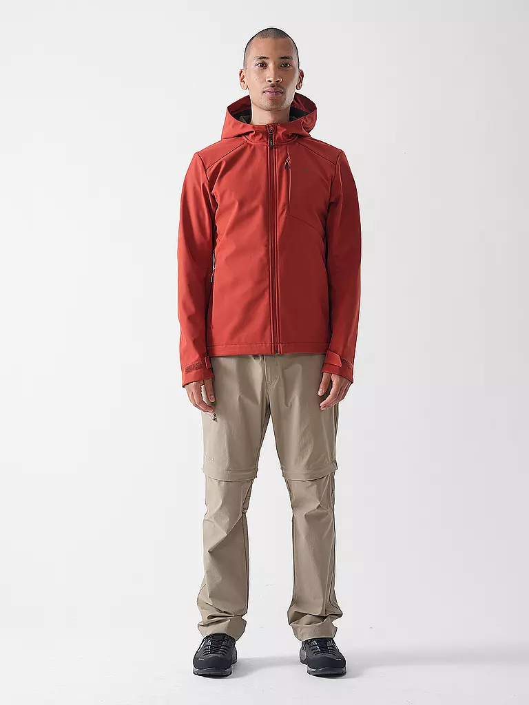 MERU | Veste softshell à capuche Toulouse pour homme | Rouge foncé