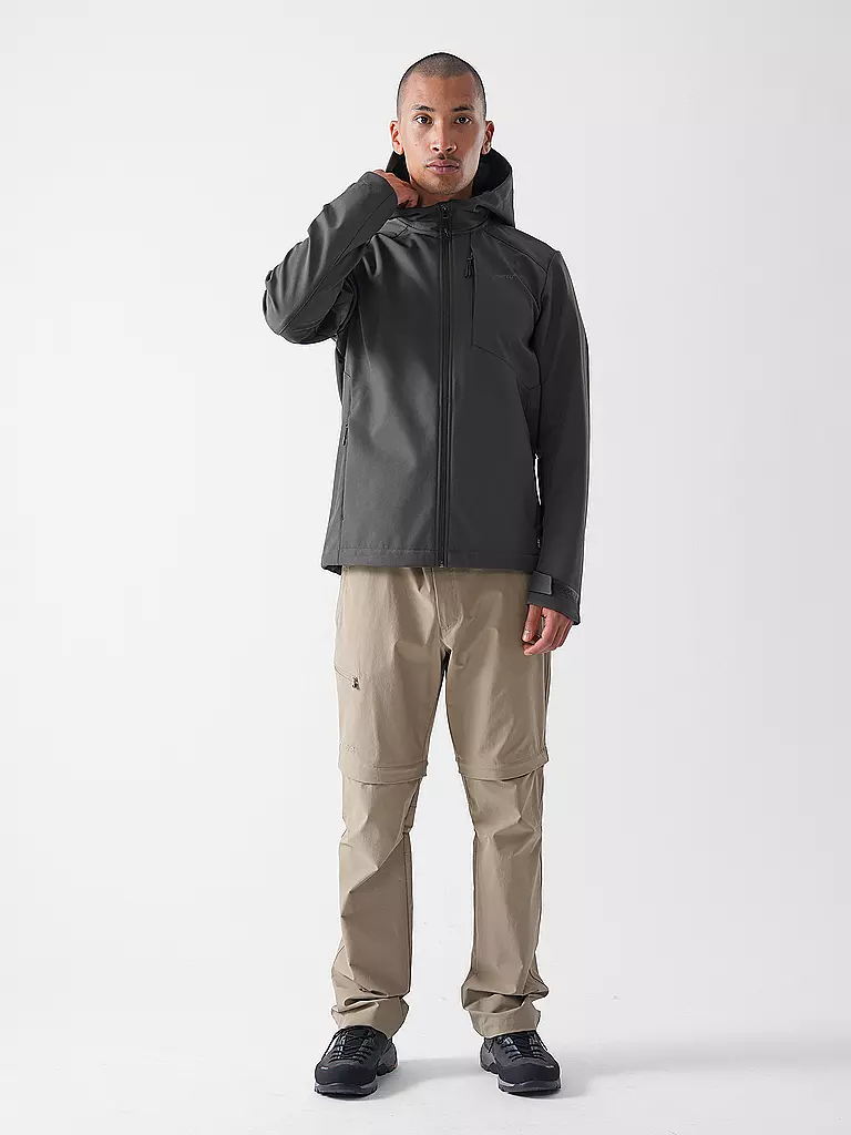 MERU | Veste softshell homme à capuche Toulouse | Gris