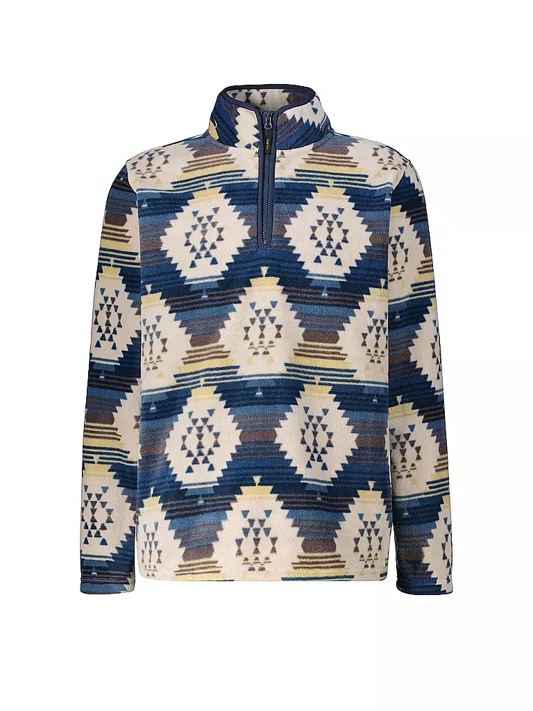 MERU | Zipshirt de sport pour homme Tomar Print | Beige