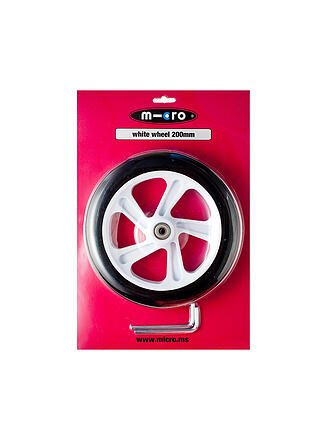 MICRO | Roue de 200 mm pour trottinette Micro blanche