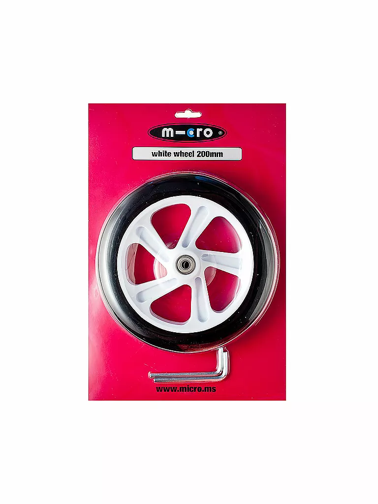 MICRO | Roue de 200 mm pour trottinette Micro blanche | Blanc