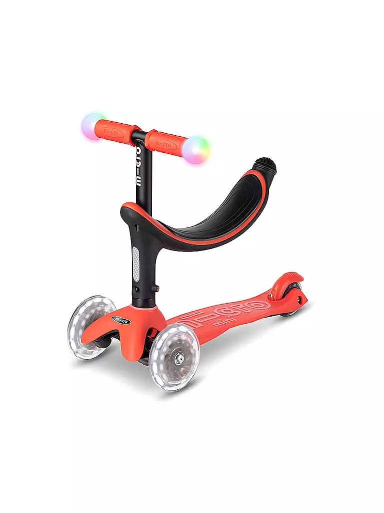MICRO | Trottinette enfant Micro Mini 2Grow Deluxe Magic LED | Rouge