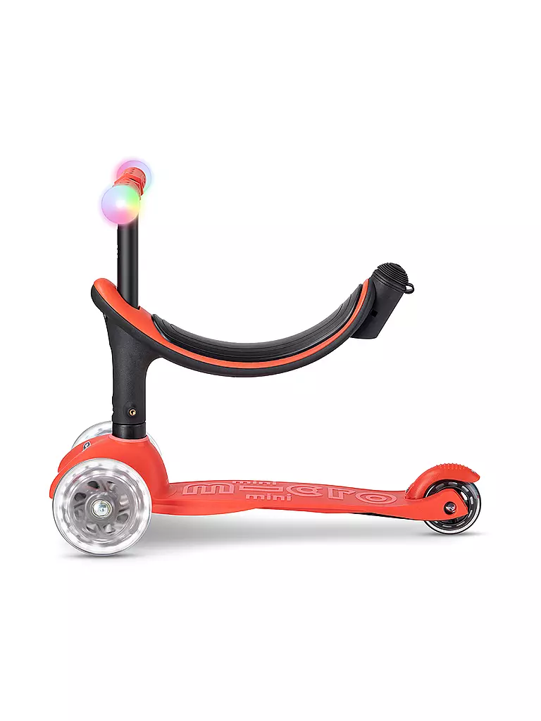 MICRO | Trottinette enfant Micro Mini 2Grow Deluxe Magic LED | Rouge
