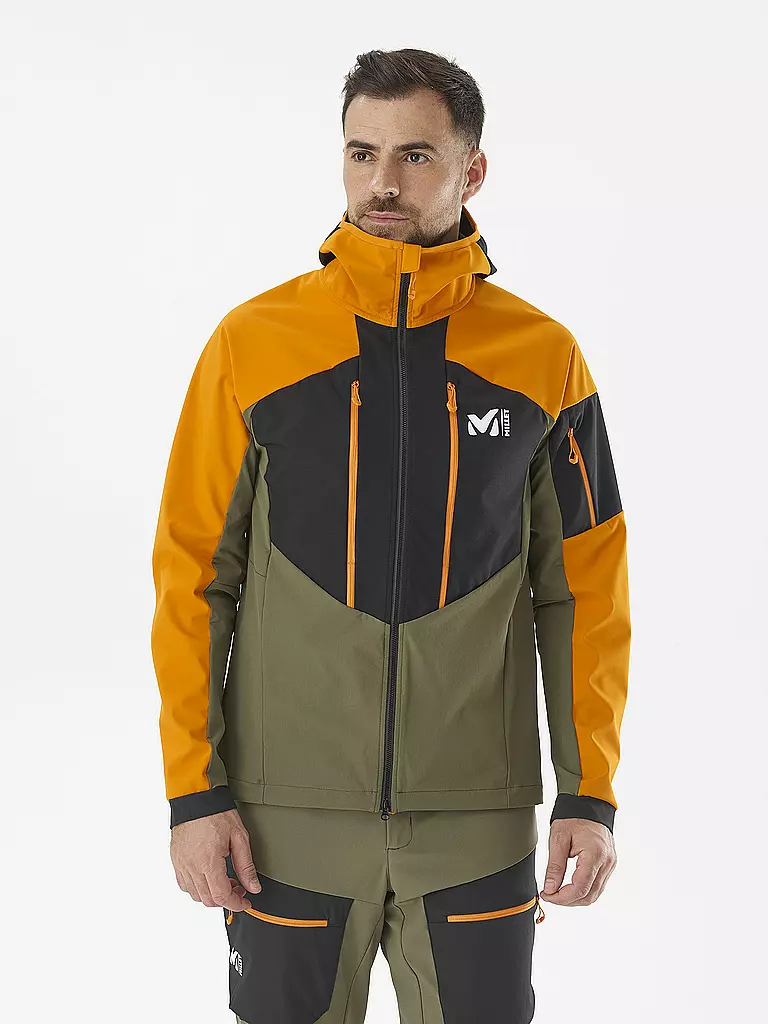MILLET | Herren Touren Softshelljacke White Shield Hoodie | Orange