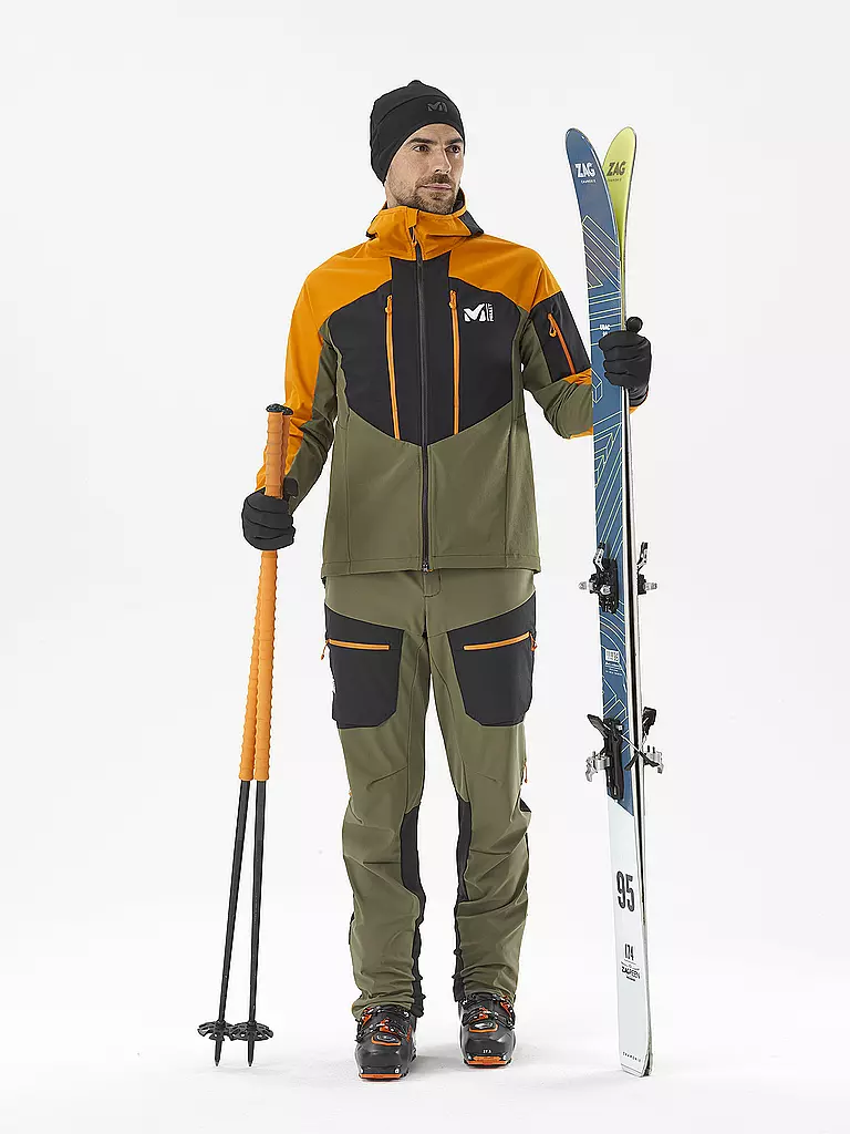 MILLET | Herren Touren Softshelljacke White Shield Hoodie | Orange