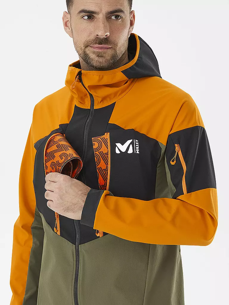 MILLET | Herren Touren Softshelljacke White Shield Hoodie | Orange
