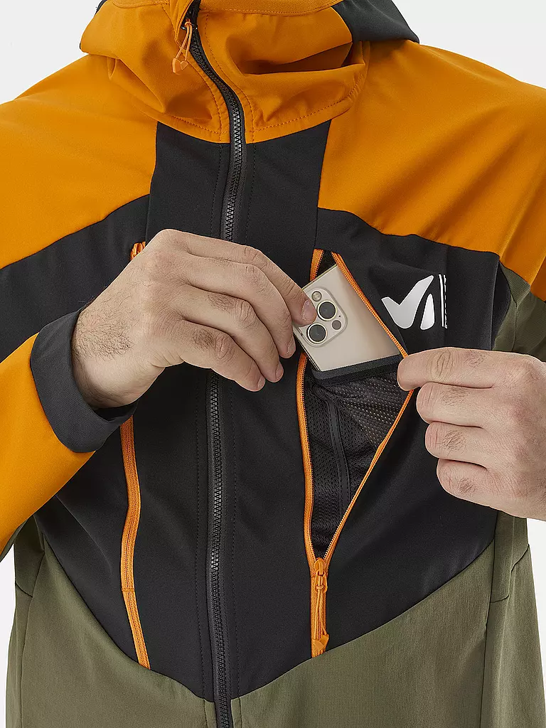 MILLET | Herren Touren Softshelljacke White Shield Hoodie | Orange