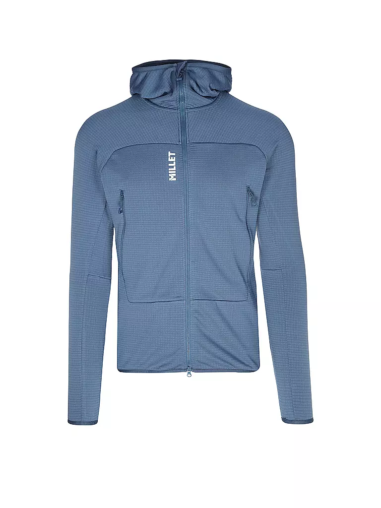MILLET | Veste polaire homme Fusion Grid Polartec à capuche | Bleu foncé