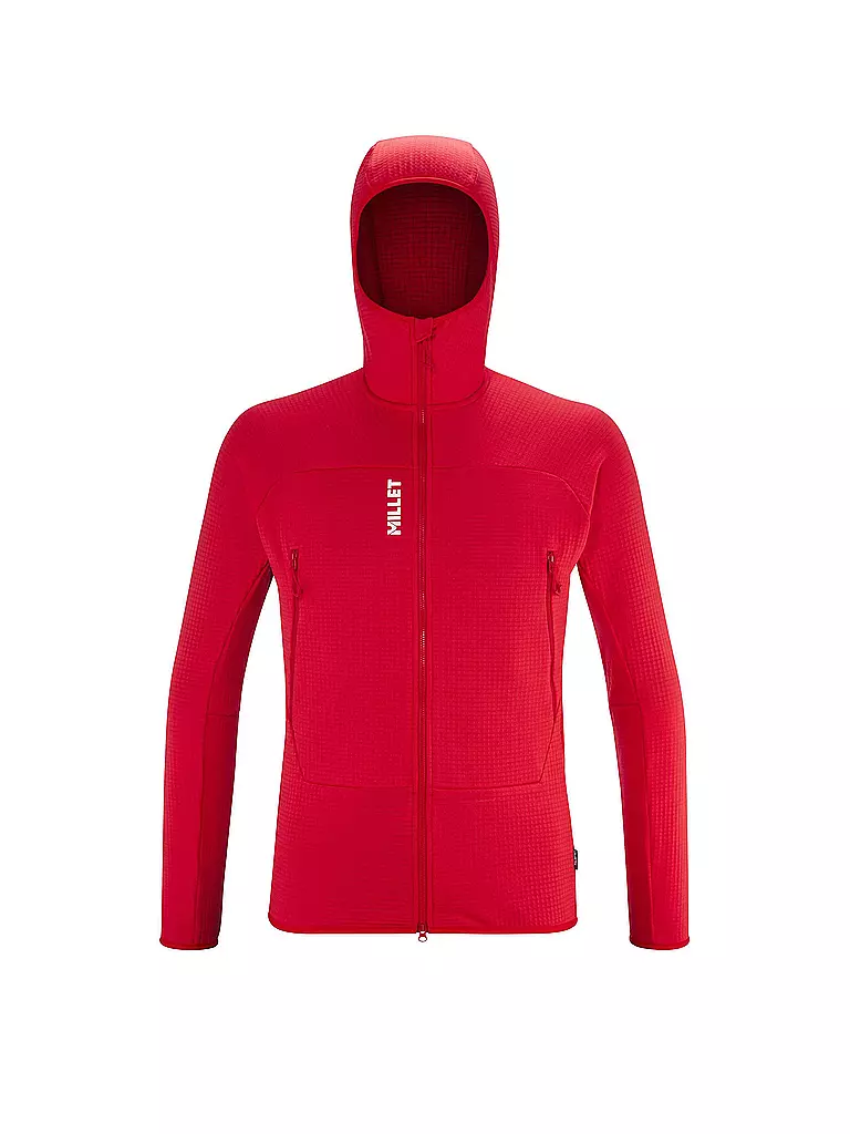 MILLET | Veste polaire homme Fusion Grid Polartec à capuche | Rouge