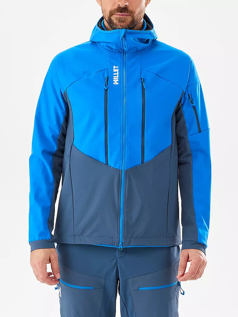 MILLET | Veste softshell de randonnée pour homme White Shield à capuche |